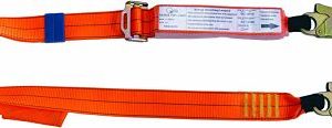 Adjustable Shock Absorbing  Lanyard  with 2 Double Action Hooks 2m