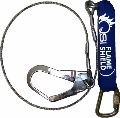 Cable Shock Absorbing Lanyard with Flame Shield