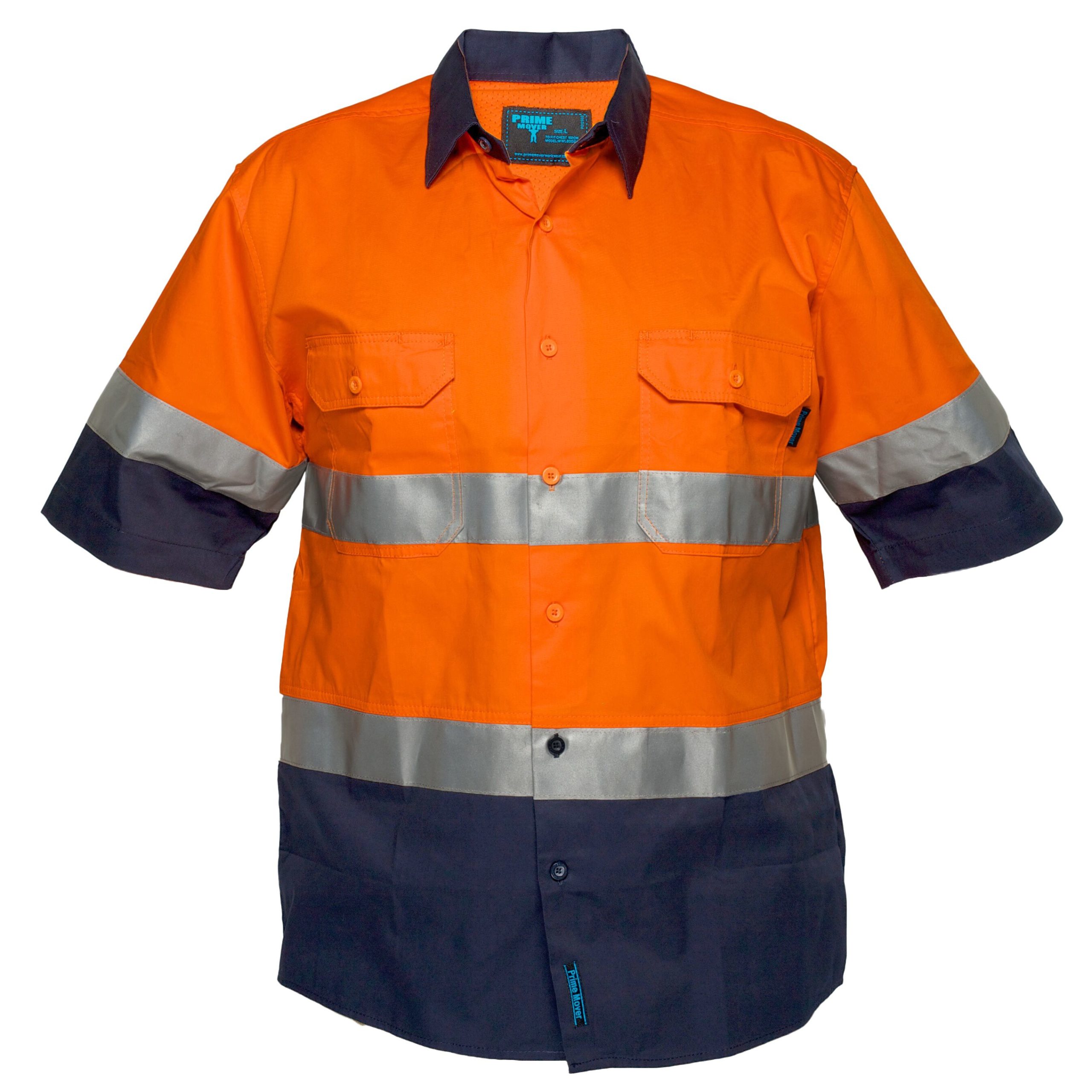 Two Toned Day Night Shirt Short Sleeves - Image 3