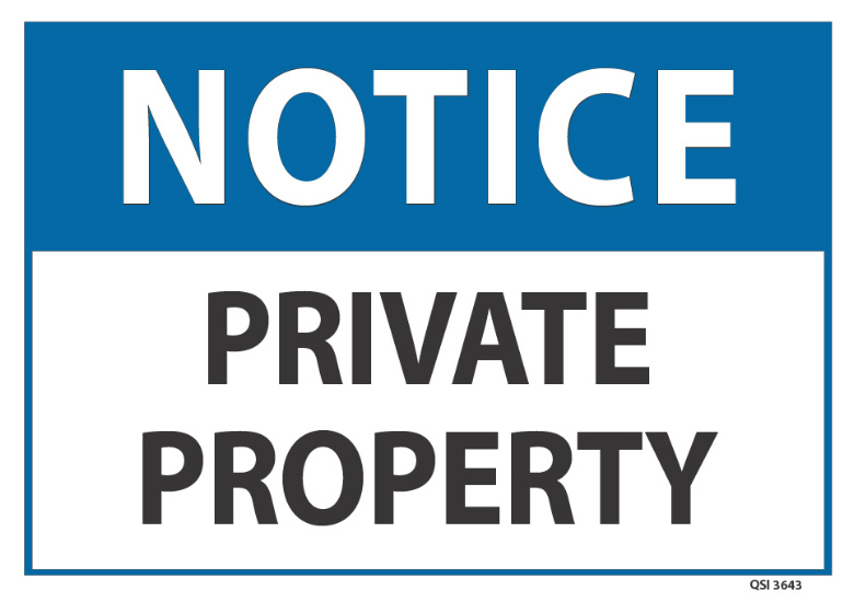 Notice Private Property