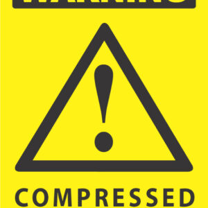 Warning Compressed Air Hazard