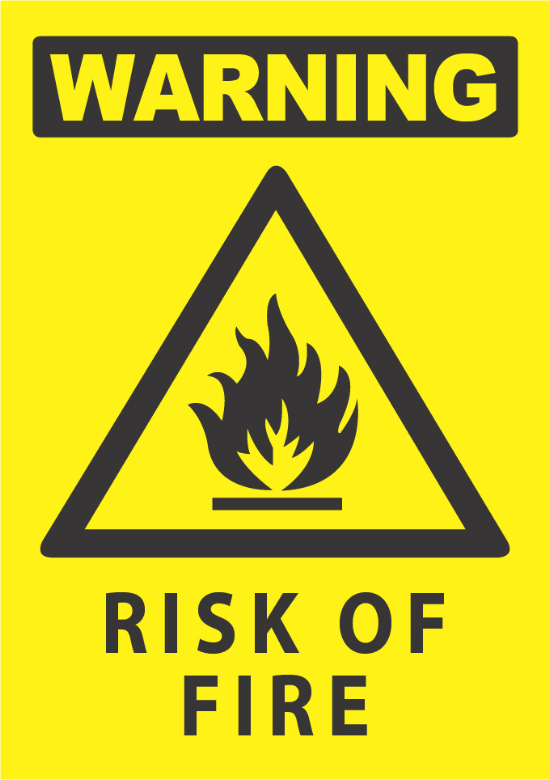Warning Risk Of Fire