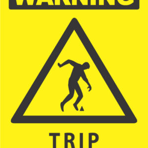 Warning Trip Hazard Sign