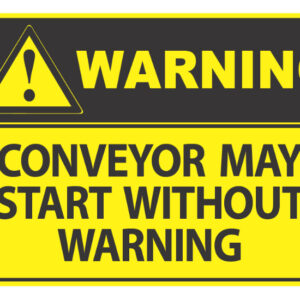 Warning Conveyor May Start Without Warning