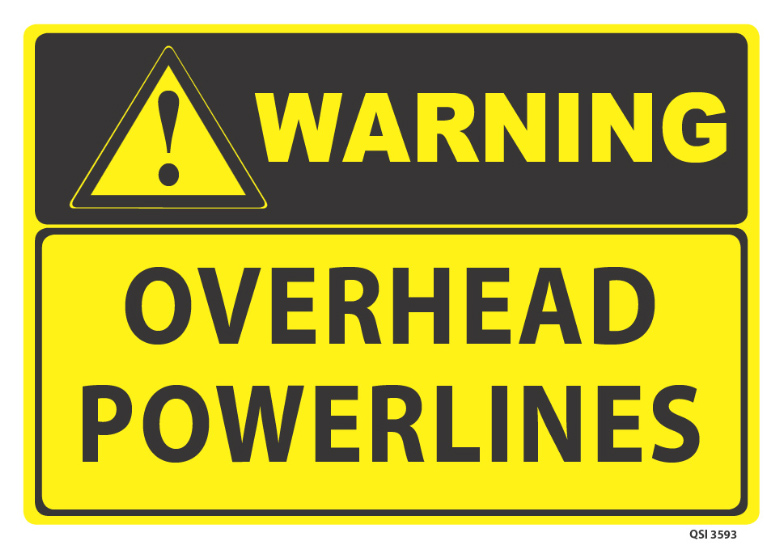 Warning Overhead Powerlines