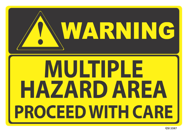 Warning Multiple Hazard Area