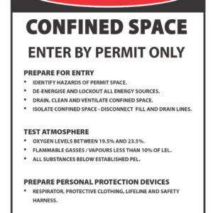 Danger Confined Space Enter By Permit