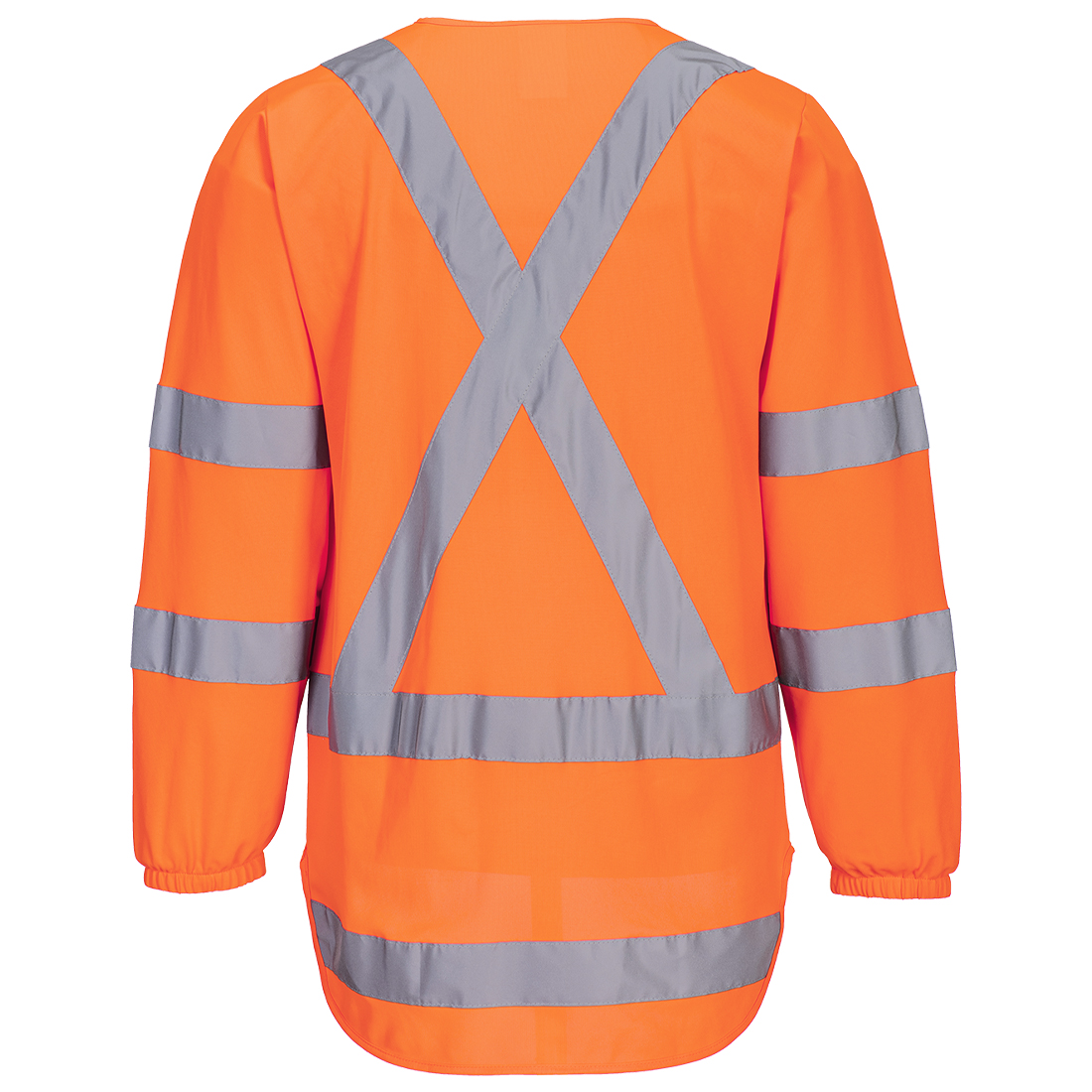 TTMC-W17 Hi-Vis X Back Zipped Vest L/S ORANGE - Image 2